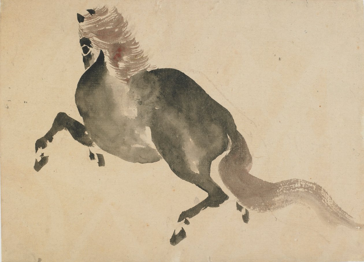 Futó ló, 18. század vége-19. század eleje. alkotó: Katsushika Hokusai