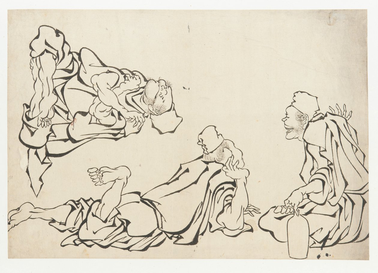 Egy szakecsata, 18. század vége-19. század eleje. alkotó: Katsushika Hokusai