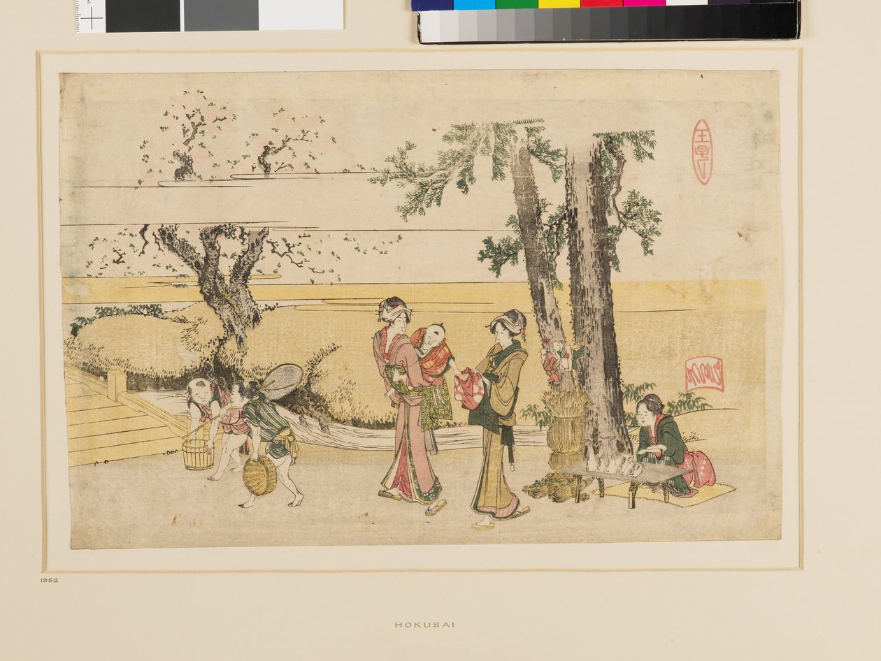 Egy útszéli jelenet, Oji alkotó: Katsushika Hokusai