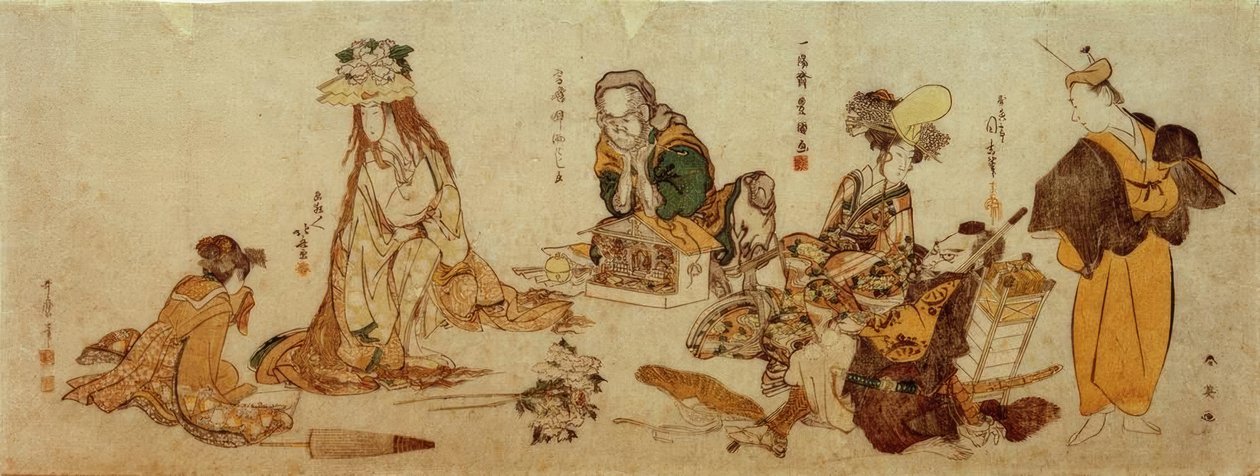 Utalás a kabuki táncokra alkotó: Katsushika Hokusai