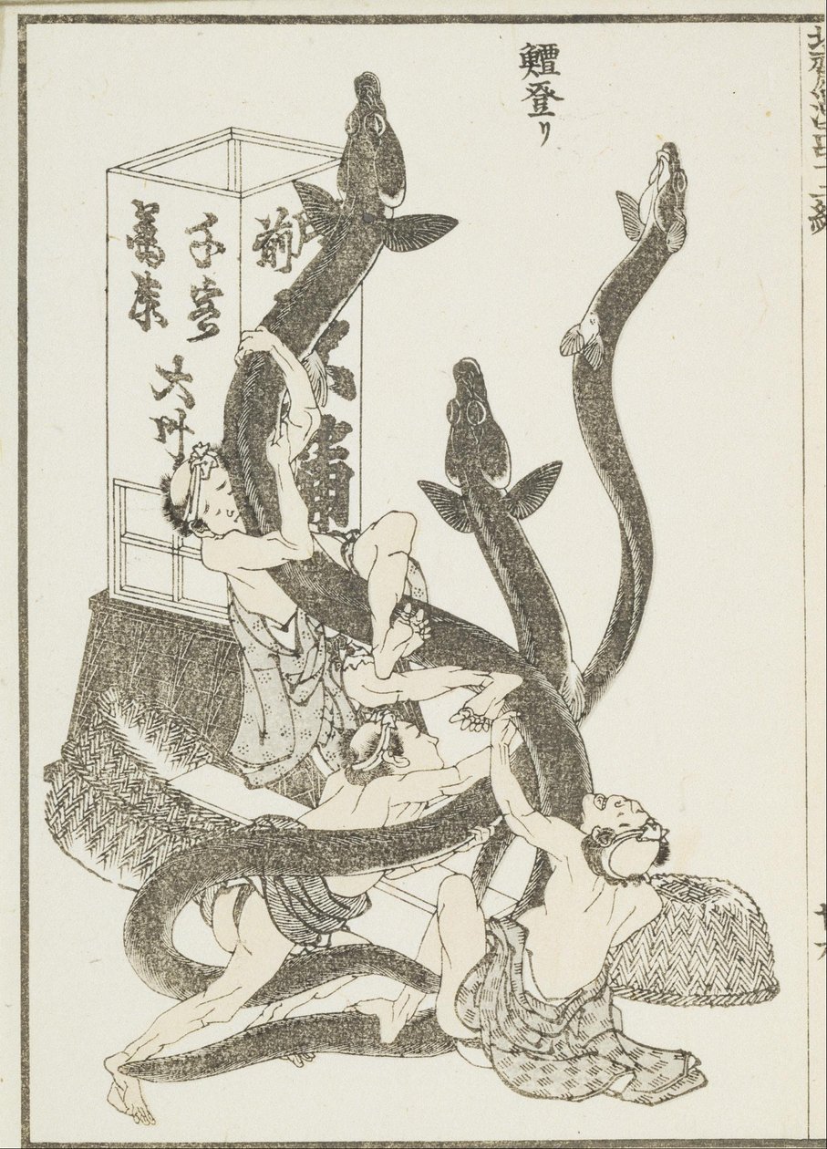 Nagy angolnák alkotó: Katsushika Hokusai