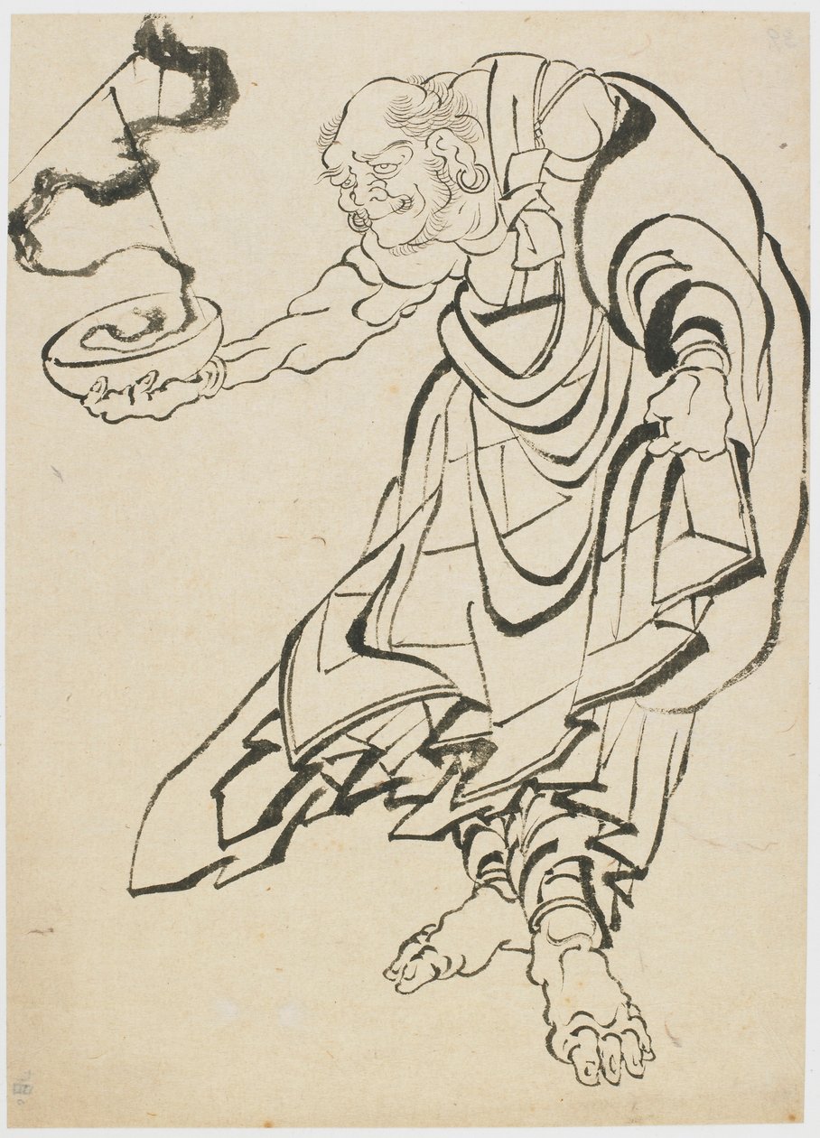 Buddhista figura, 18. század vége-19. század eleje. alkotó: Katsushika Hokusai