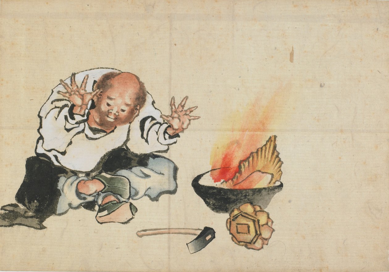 Buddhista kép égetése, 18. század vége – 19. század eleje. alkotó: Katsushika Hokusai