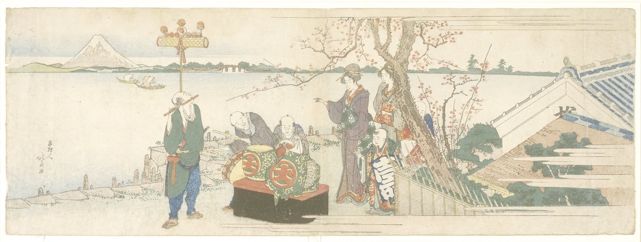 Daikagura előadók, 1801-1805 alkotó: Katsushika Hokusai