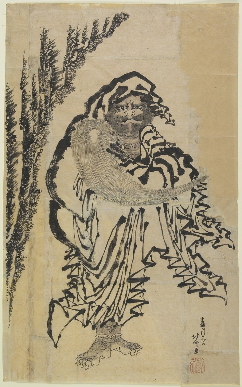 Dharma, 18. század közepe-19. század közepe alkotó: Katsushika Hokusai