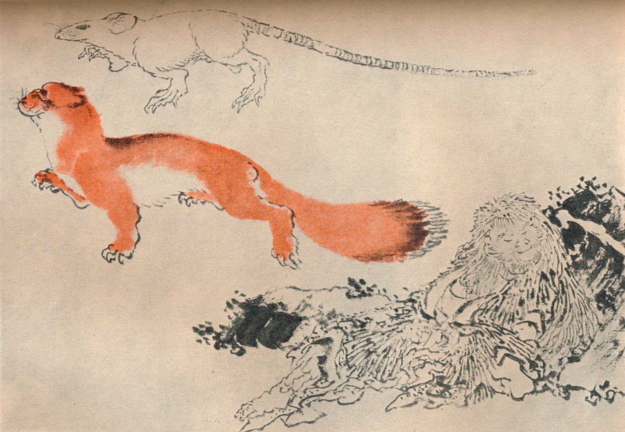 Hokusai rajza, 1780-1849, 1929 alkotó: Katsushika Hokusai