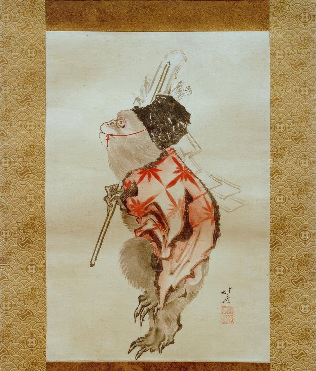Kiképzett majom alkotó: Katsushika Hokusai