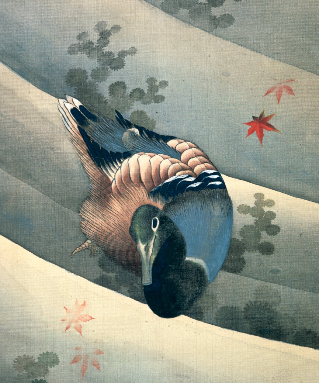 Vízben úszó kacsa, 1847 alkotó: Katsushika Hokusai