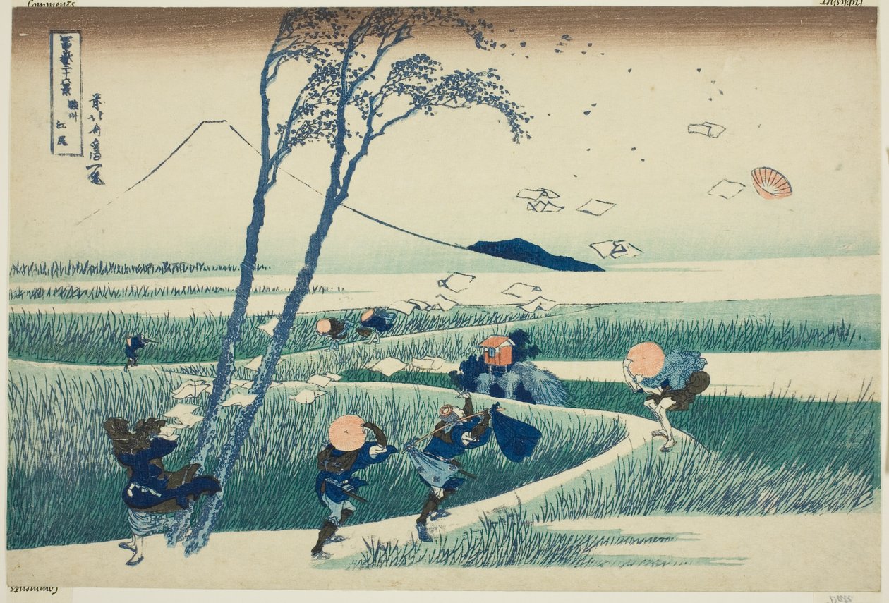 Kazuo Ejiri P Lovinse (Ejiri Sake), a Teseries "Tierty Mr. x Views Of Mount Fuji (Fugaku Usaju Rokukei)" című sorozatából. alkotó: Katsushika Hokusai