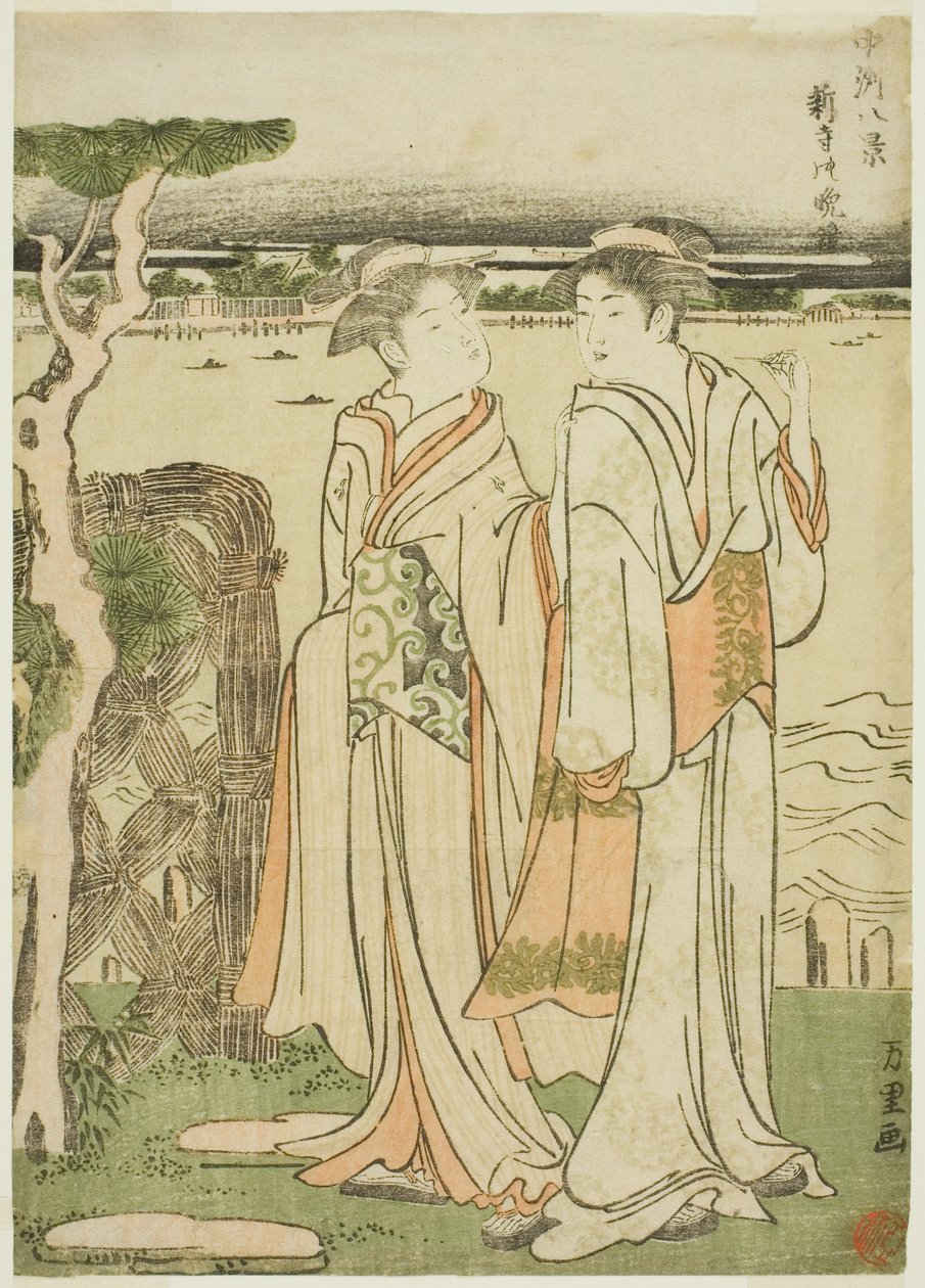 Esti harangszó a Mii templomban alkotó: Katsushika Hokusai