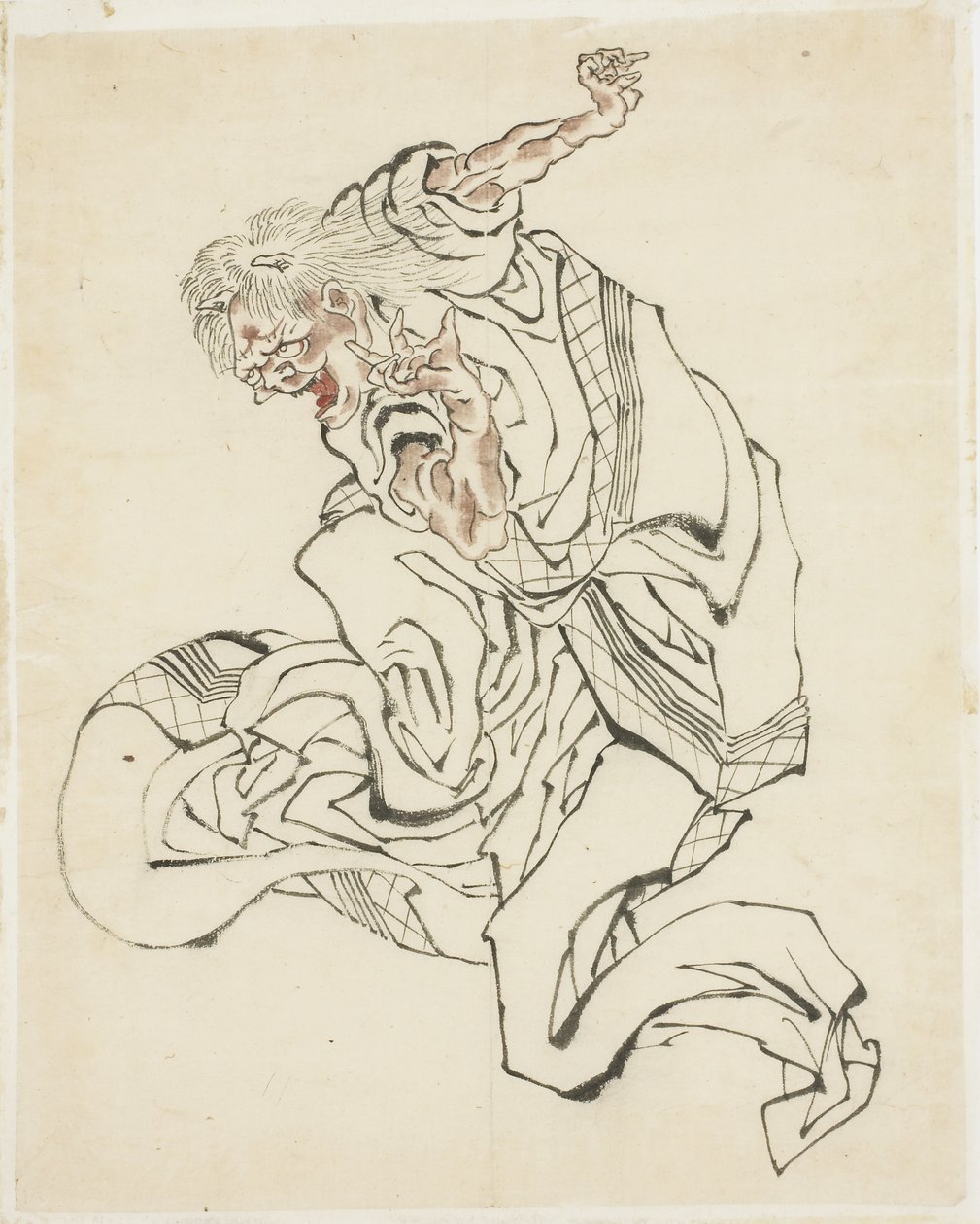 Női Oni (illusztráció népmeséhez), kb. 1815-49 (tinta és szín papíron) alkotó: Katsushika Hokusai