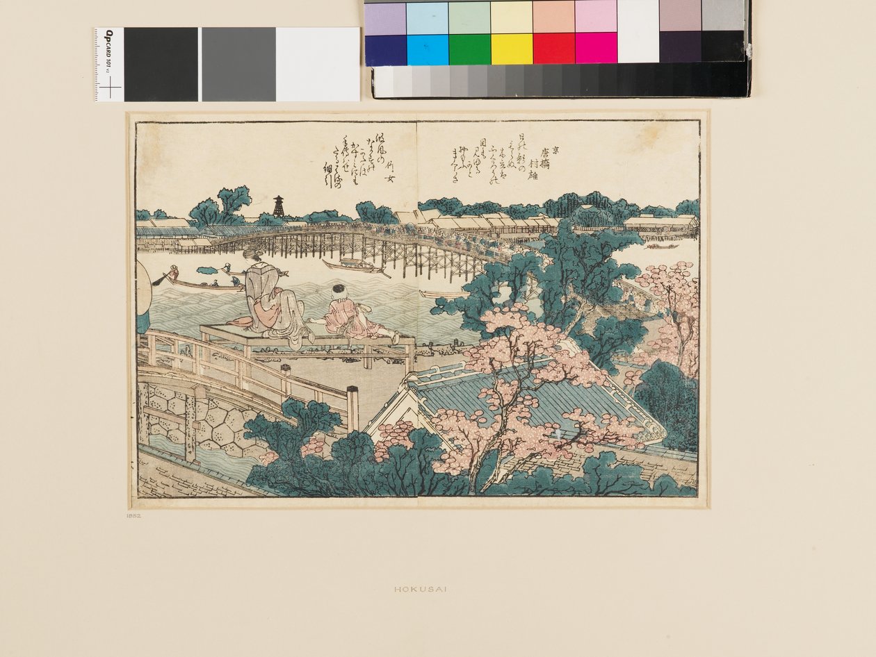 A Szumida folyó képeskönyvéből. Pillantás mindkét partra alkotó: Katsushika Hokusai