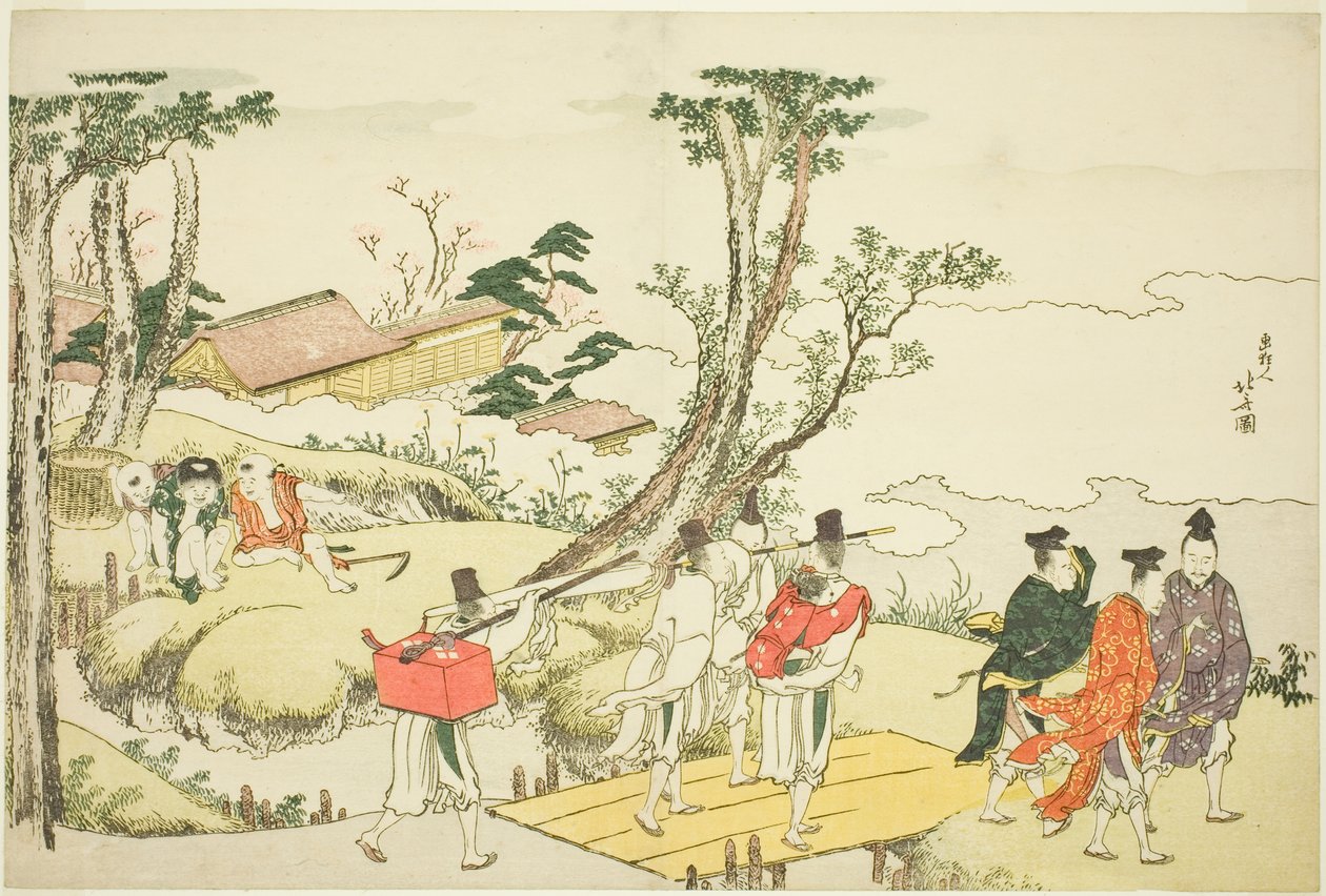 A "Harminchat halhatatlan női költő" ("Nishikizuri onna sanjurokkasen") című illusztrált album előlapja alkotó: Katsushika Hokusai