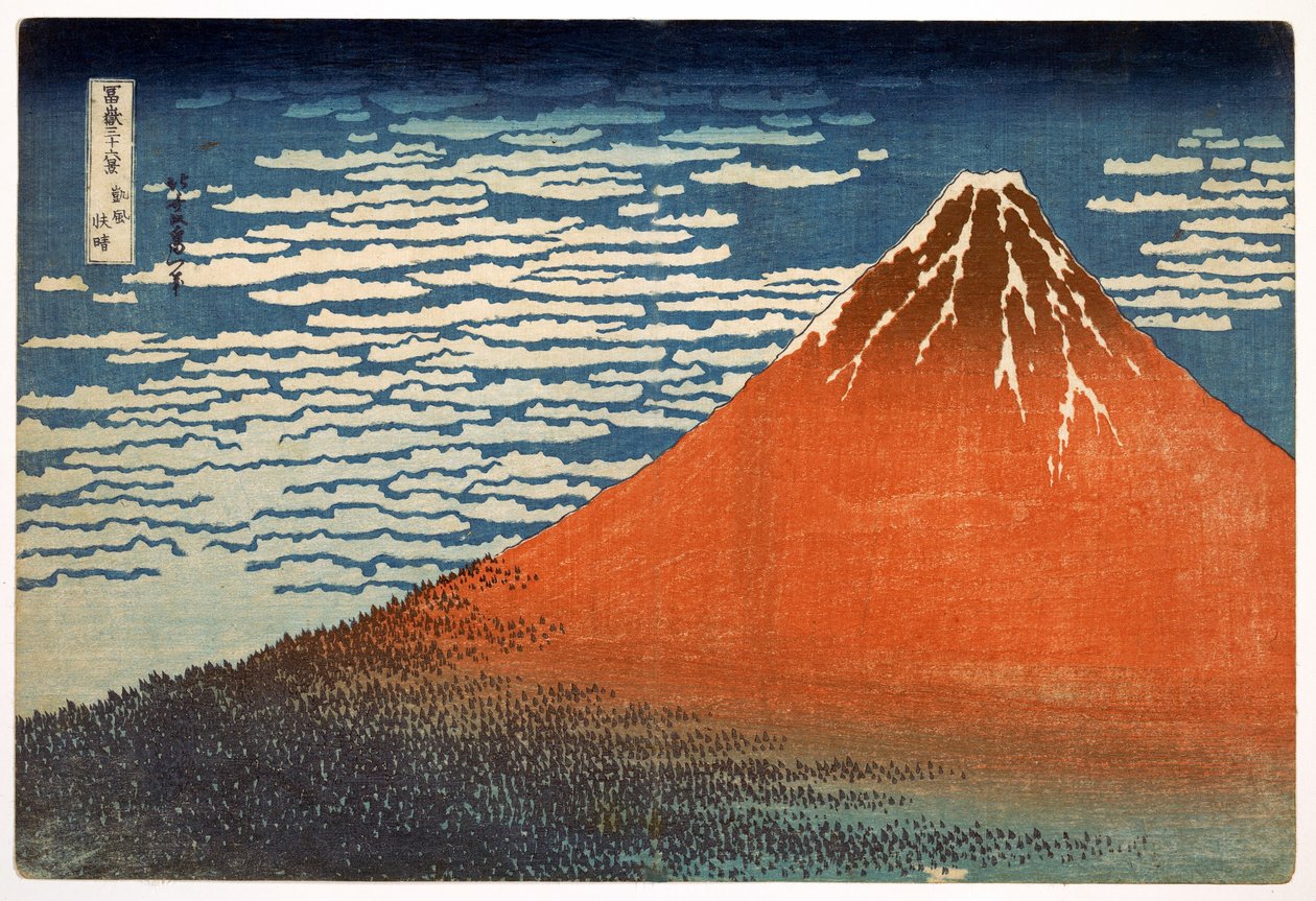 Fuji; Hegyek tiszta időben; 1831; a 