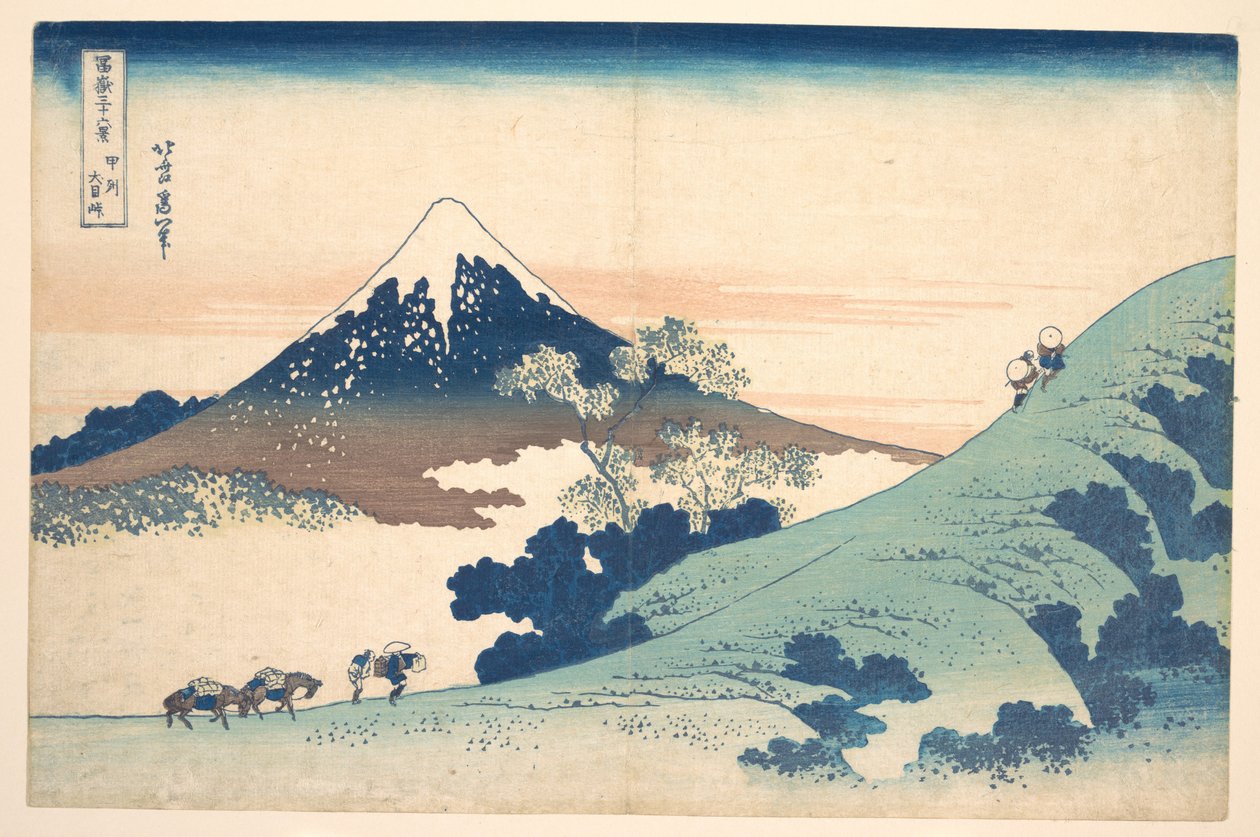 A Fuji-hegy az Inume ()-hágóról alkotó: Katsushika Hokusai