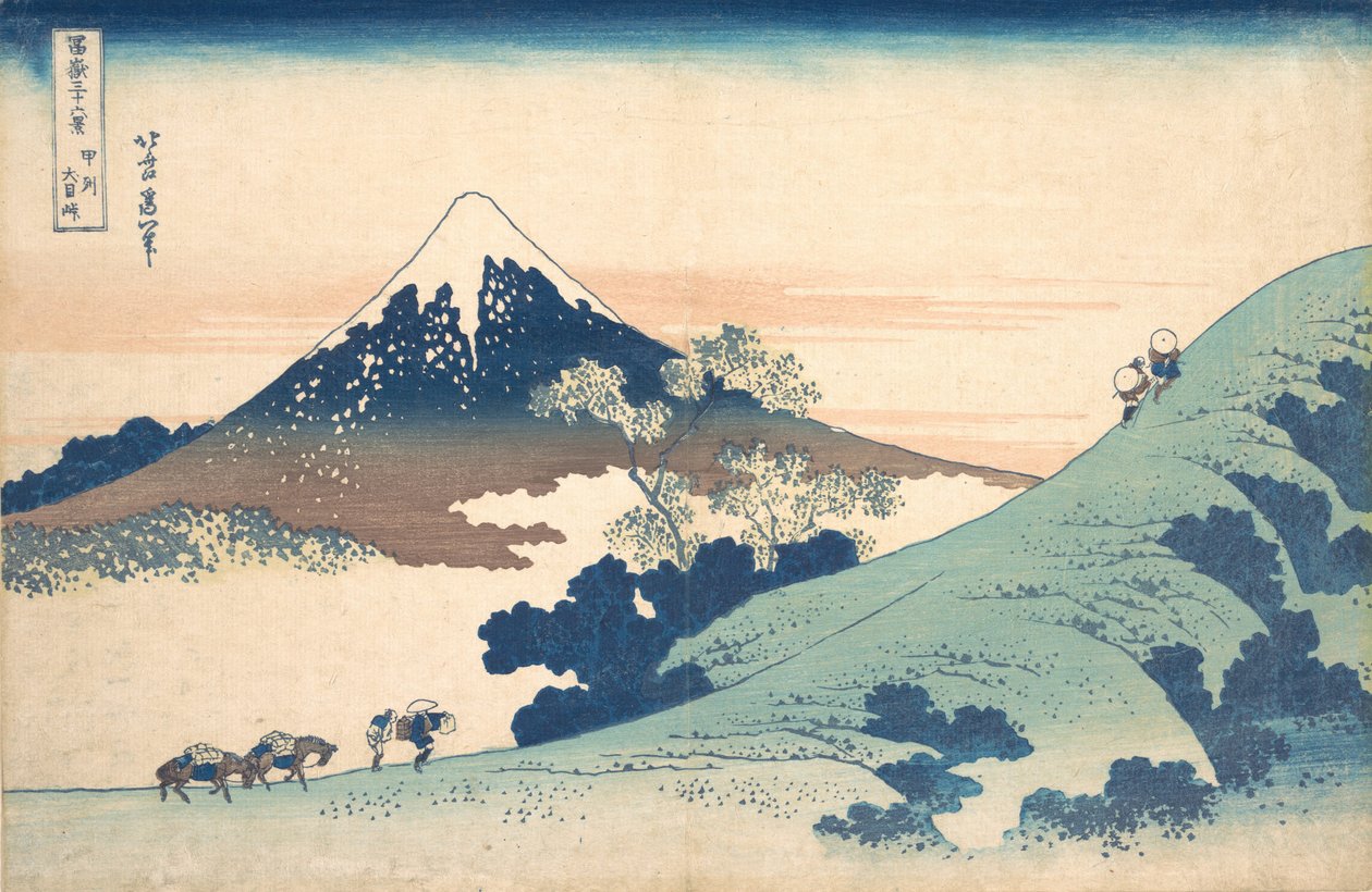 Fuji az Inume Passból. alkotó: Katsushika Hokusai