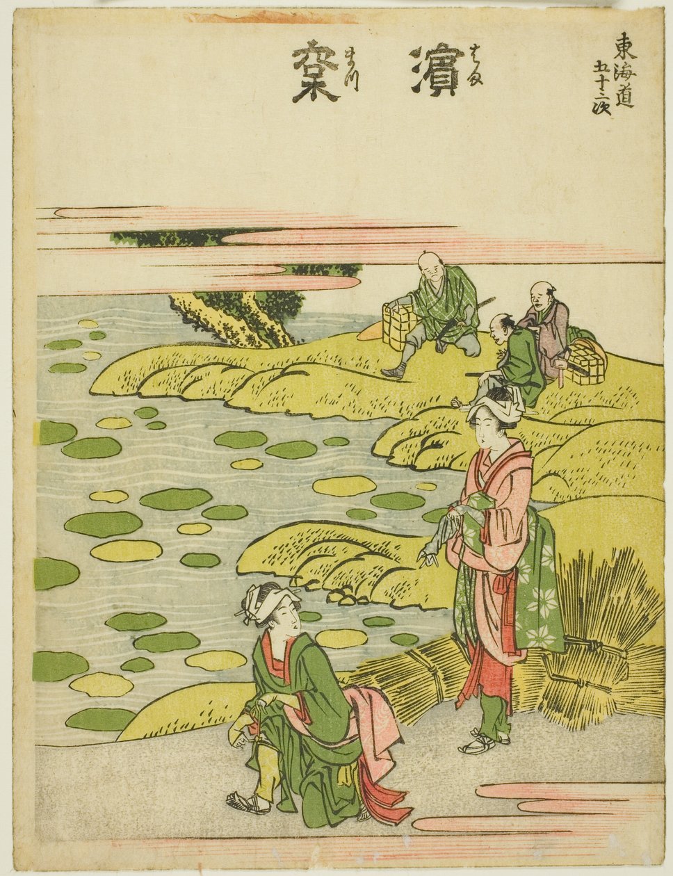Hamamatsu, a "Tokaido ötvenhárom állomása (Tokaido gojusan tsugi)" sorozatból alkotó: Katsushika Hokusai