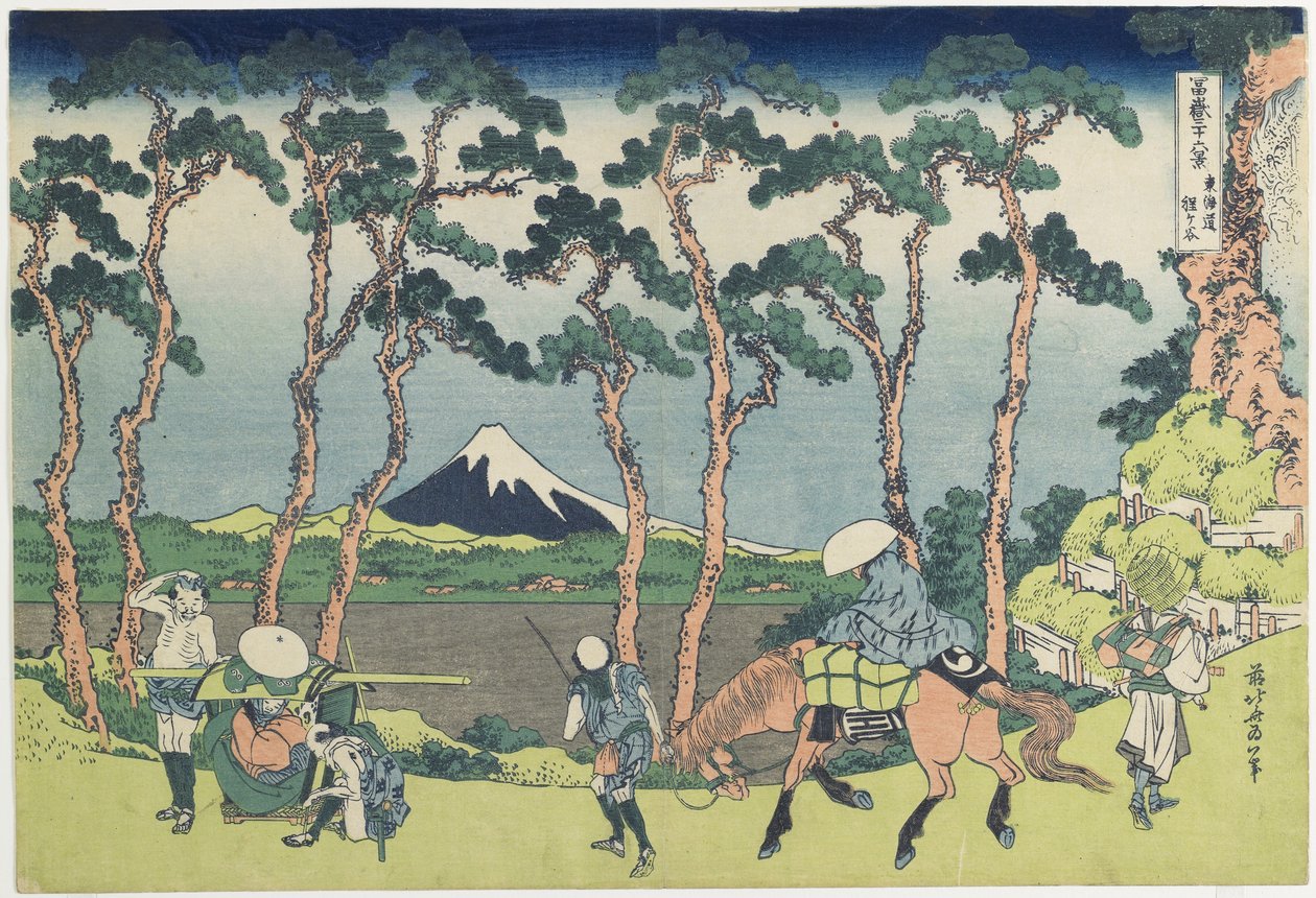 Hodogaya a To_kaido_ úton, 1831-1834 alkotó: Katsushika Hokusai