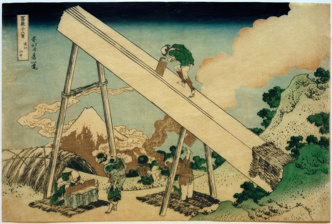 Tôtômi hegyeiben alkotó: Katsushika Hokusai