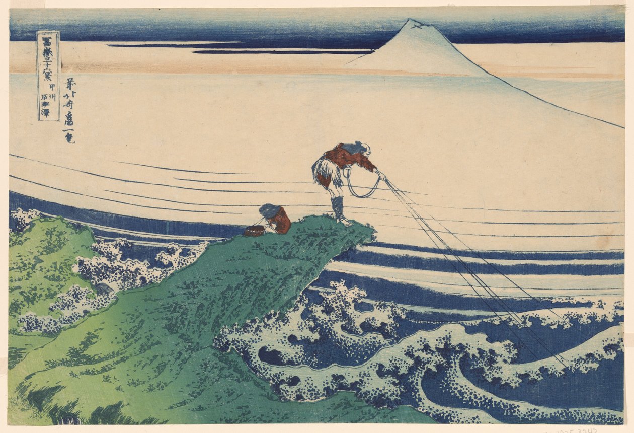 Kajikazawa Kazukai P Lovinse (régi szake Kajikazawa), a Te sorozatból: "Tyrty x kilátás a Fuji-hegyre (Fugaku Usaju Rokukatsu)" alkotó: Katsushika Hokusai