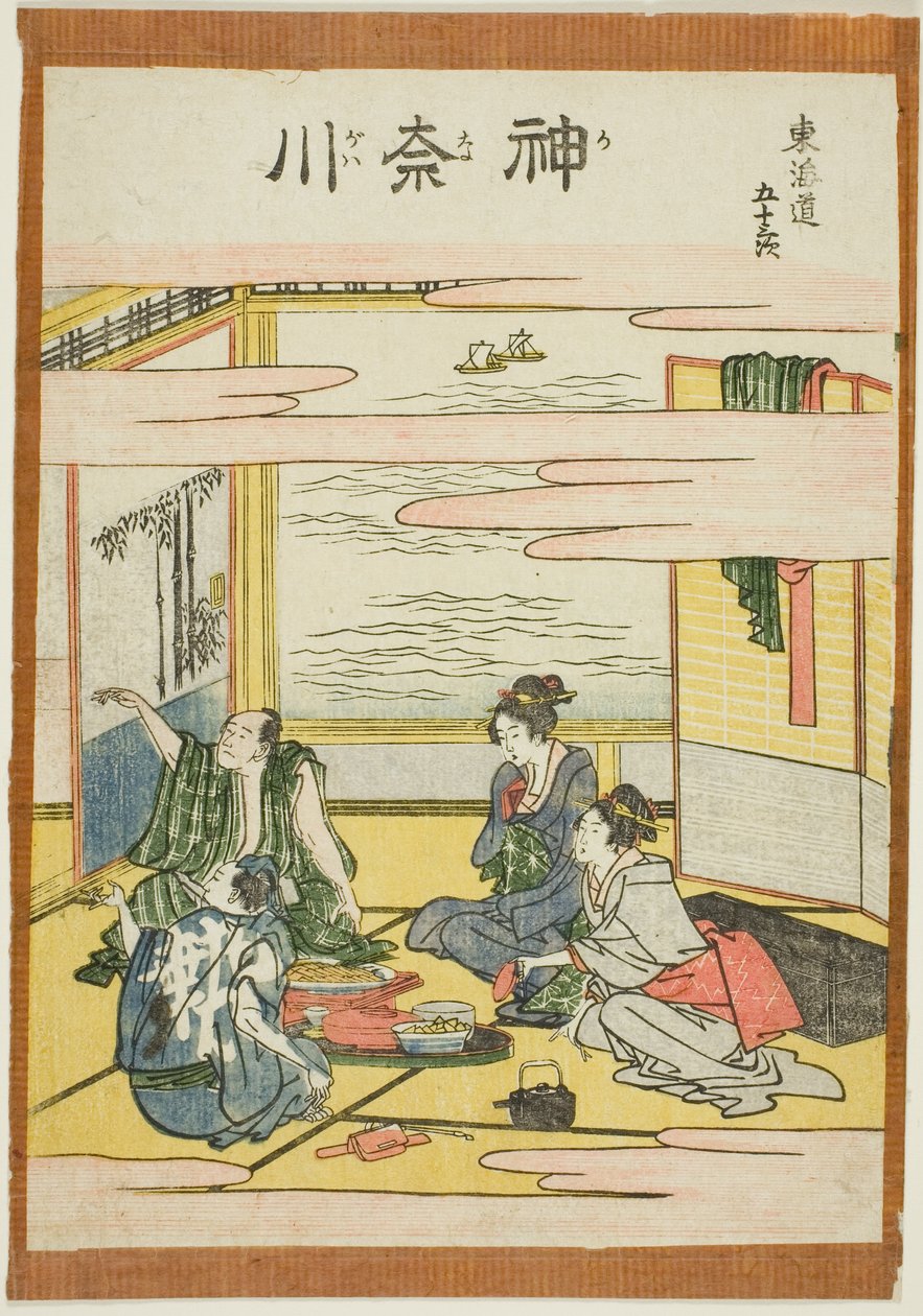 Kanagawa, "A Tokaido ötvenhárom állomása (Tokaido gojusan tsugi)" sorozatból alkotó: Katsushika Hokusai