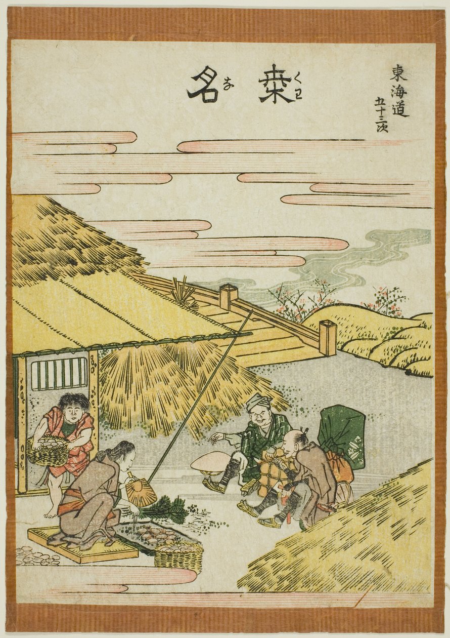 Kuwana, a "Tokaido ötvenhárom állomása (Tokaido gojusan tsugi)" sorozatból alkotó: Katsushika Hokusai