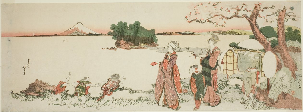 Hölgyek Shichirigahamában alkotó: Katsushika Hokusai