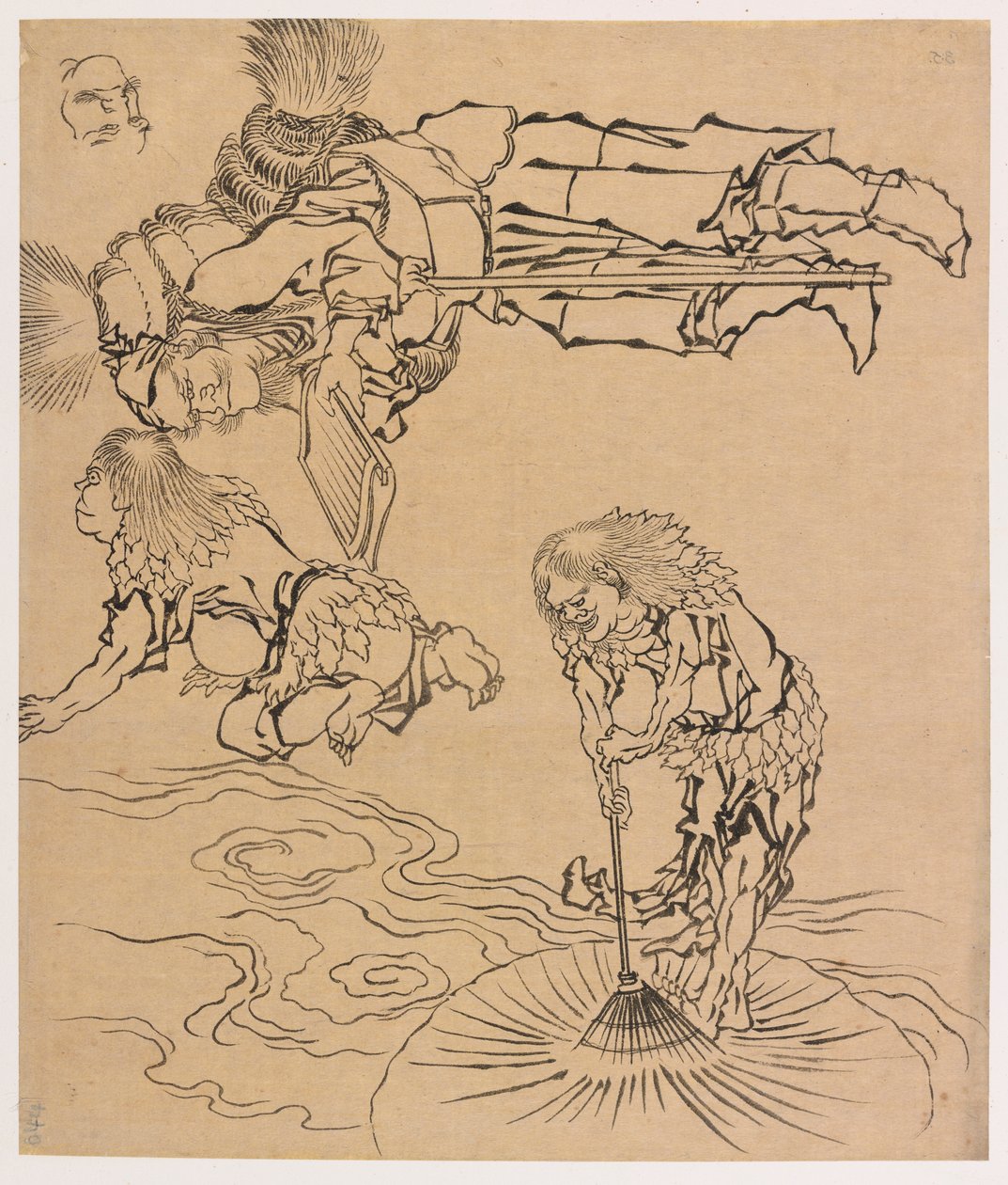 Legendás lények, 18. század vége-19. század eleje. alkotó: Katsushika Hokusai