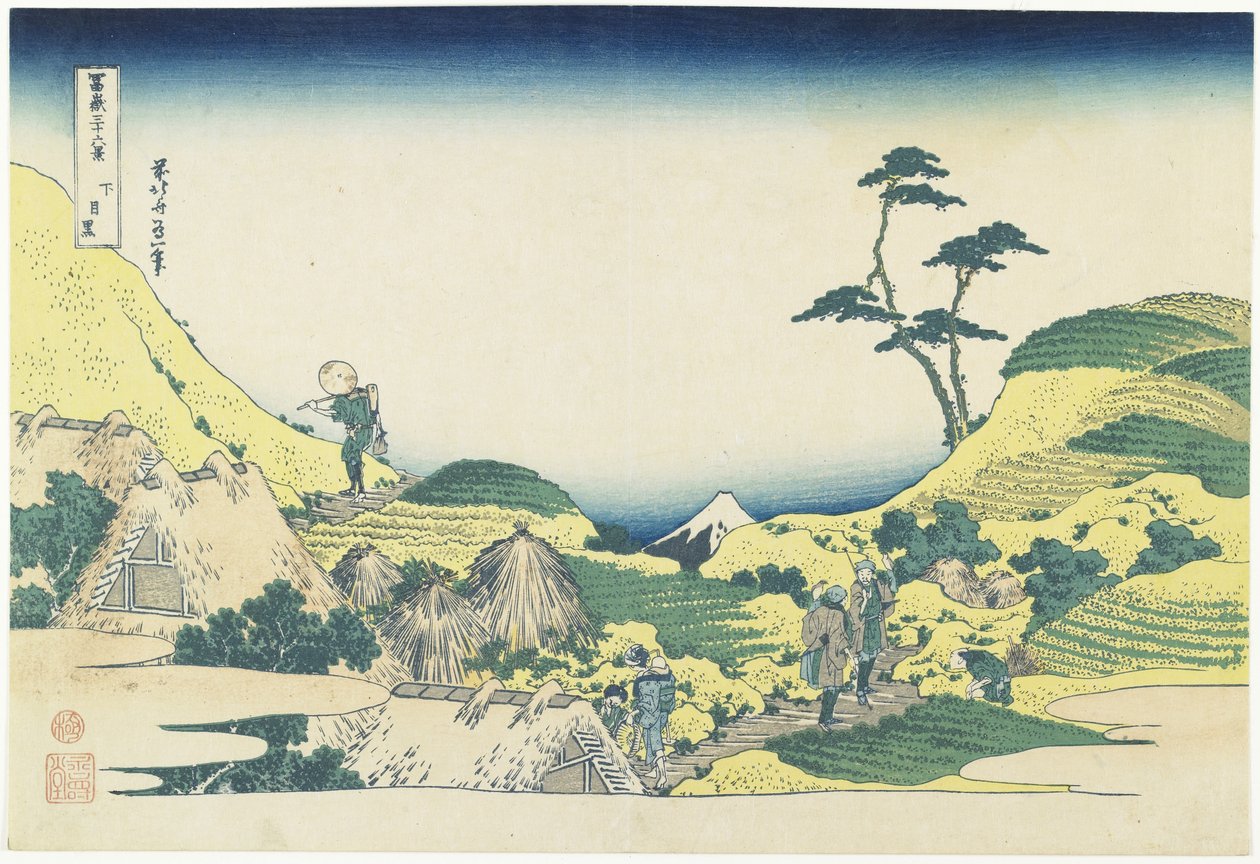Alsó Meguro, 1831-1834 alkotó: Katsushika Hokusai