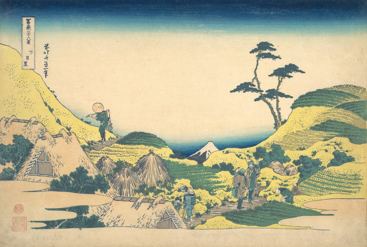 Alsó Meguro Shimo Meguro, a Harminchat kilátás a Fuji Fugaku-hegyre... sorozatból, kb. 1830-32. alkotó: Katsushika Hokusai