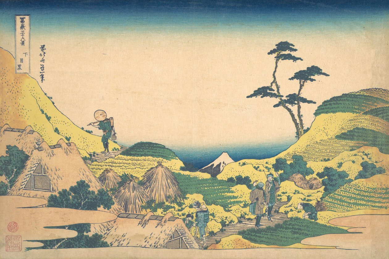 Alsó Meguro Shimo Meguro, a Harminchat kilátás a Fuji Fugaku-hegyre... sorozatból, kb. 1830-32. alkotó: Katsushika Hokusai