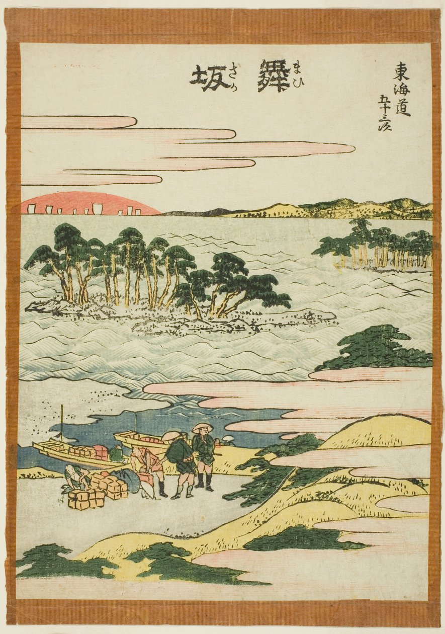 Maisaka, a "Tokaido ötvenhárom állomása (Tokaido gojusan tsugi)" sorozatból alkotó: Katsushika Hokusai
