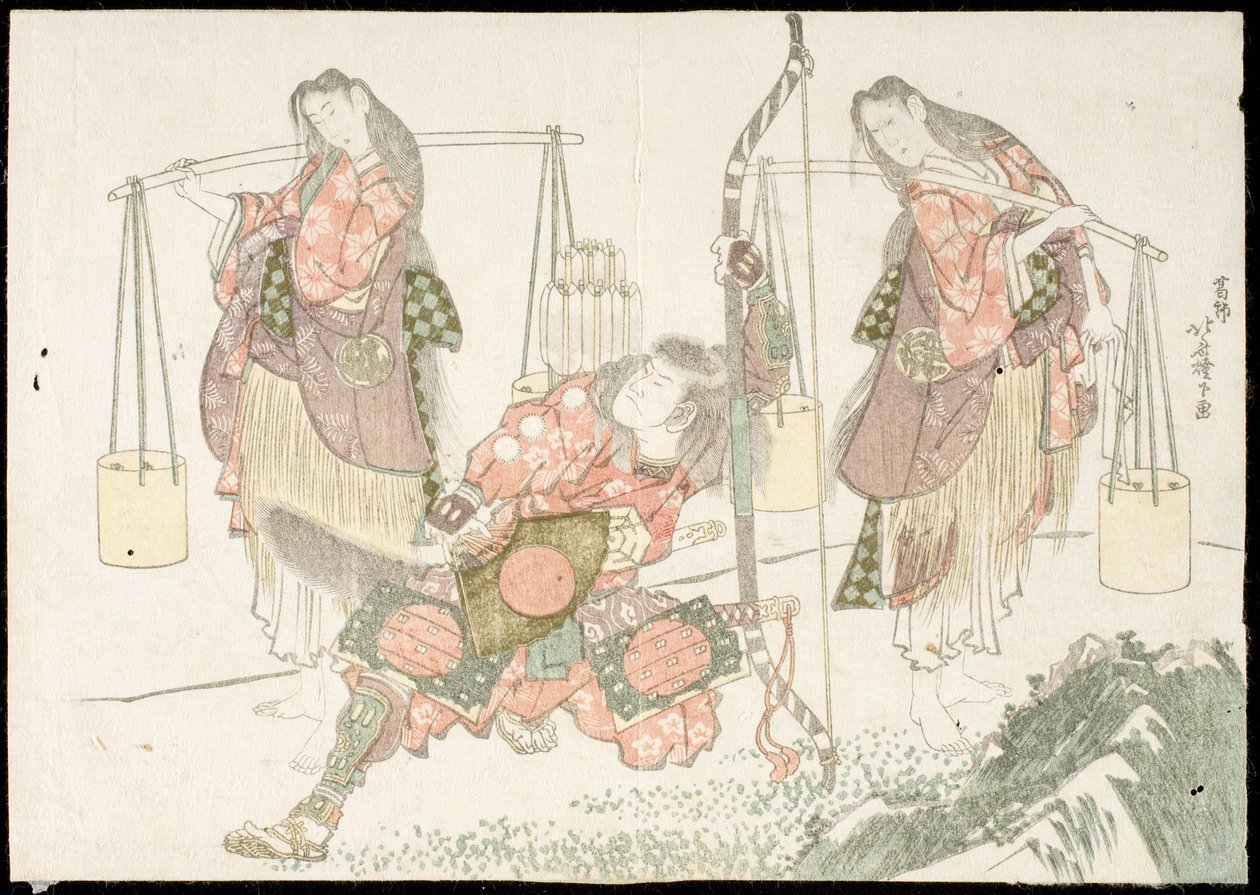 Minamoto no Tametomo és a két sógyűjtő alkotó: Katsushika Hokusai