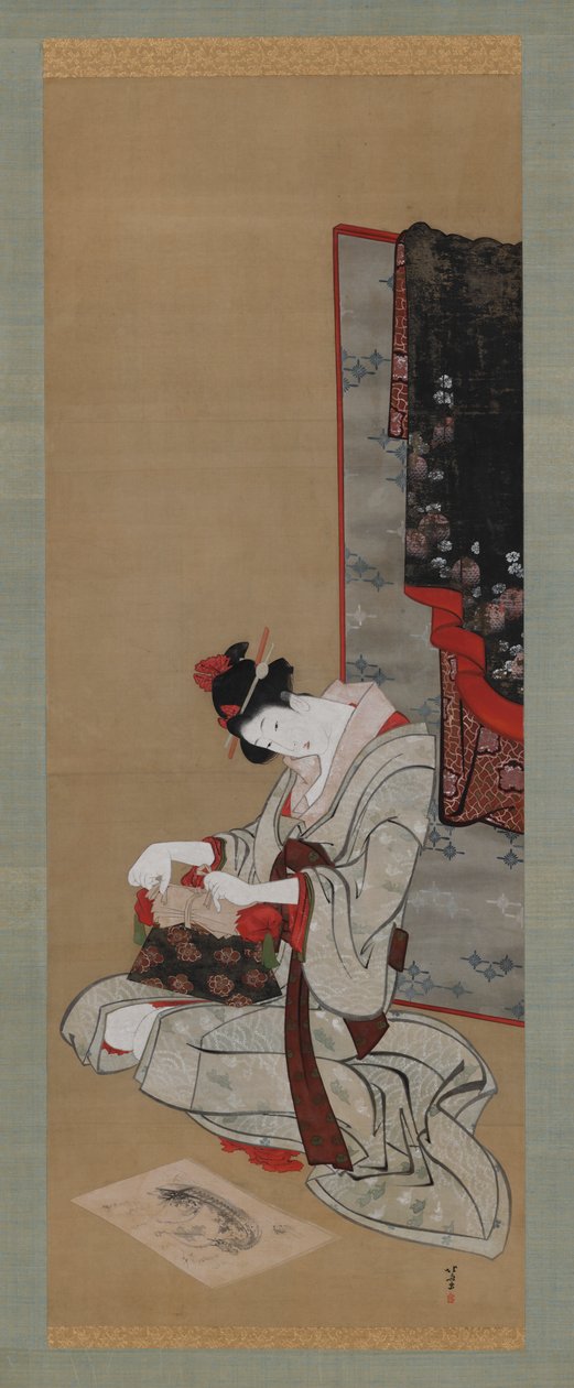 Újévi szokás: Kedvező újévi álom kívánság, Edo időszak, kb. 1806-1811. alkotó: Katsushika Hokusai