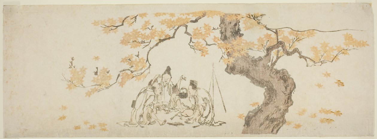 Éjszakai őrök a juharfa alatt alkotó: Katsushika Hokusai