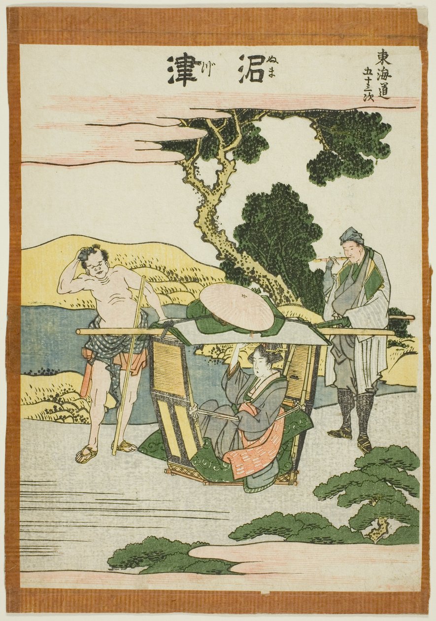 Numatsu, a "Tokaido ötvenhárom állomása (Tokaido gojusan tsugi)" sorozatból alkotó: Katsushika Hokusai