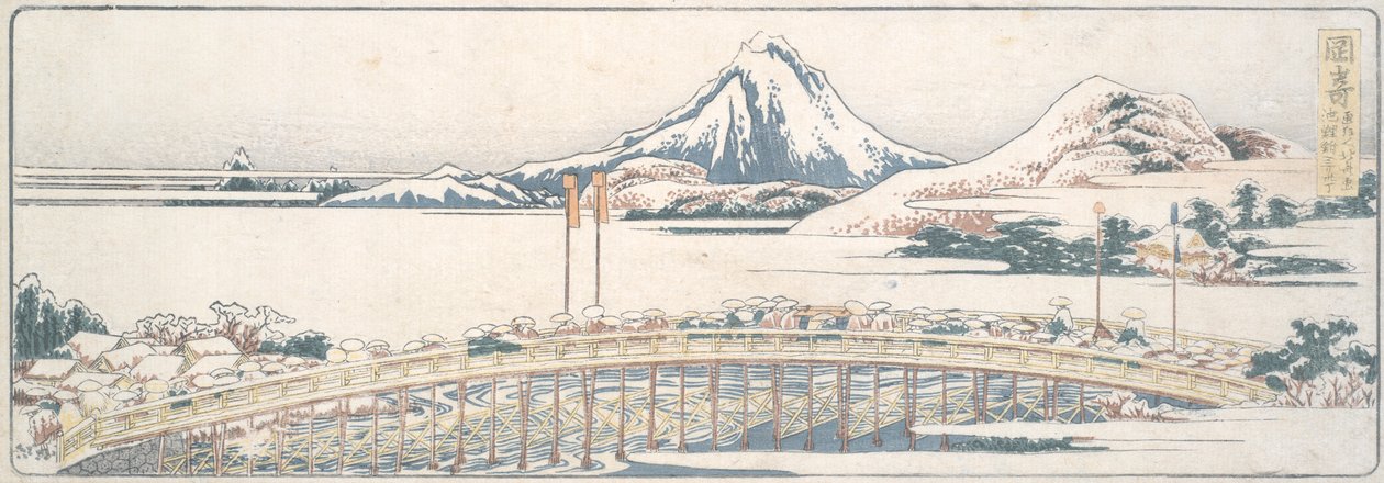 Okazaki, a Tavaszi örömök ötvenhárom posztja című sorozatból alkotó: Katsushika Hokusai