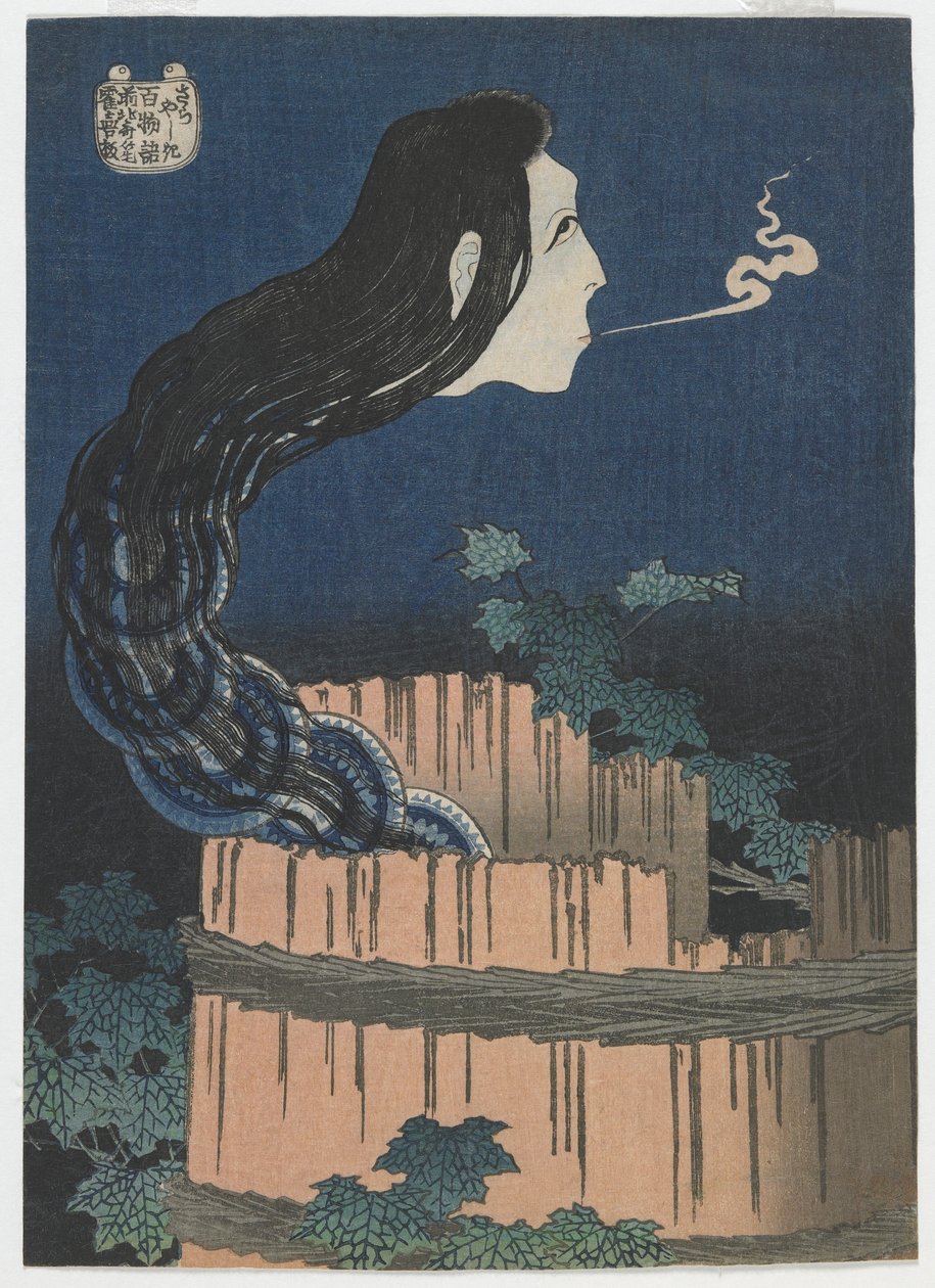 Száz szellemmese: Sarayashiki, Edo-korszak, 1831-32 (színes fatömbnyomat) alkotó: Katsushika Hokusai