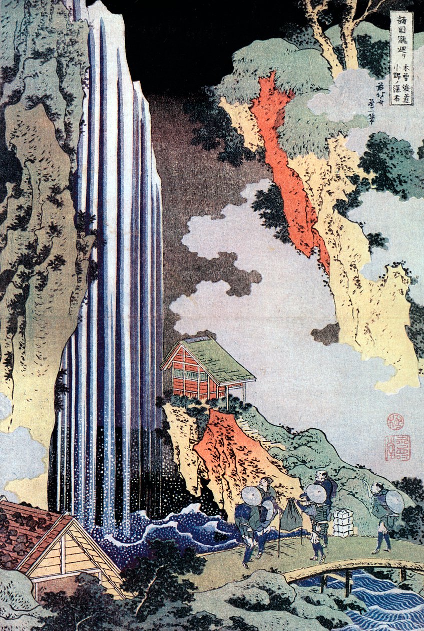 Ono-vízesés a Kisokaido mentén, 1780-1849 alkotó: Katsushika Hokusai