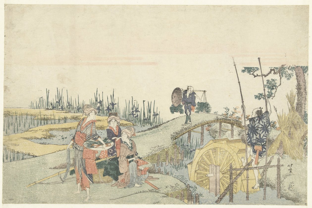 Rizs ültetése alkotó: Katsushika Hokusai