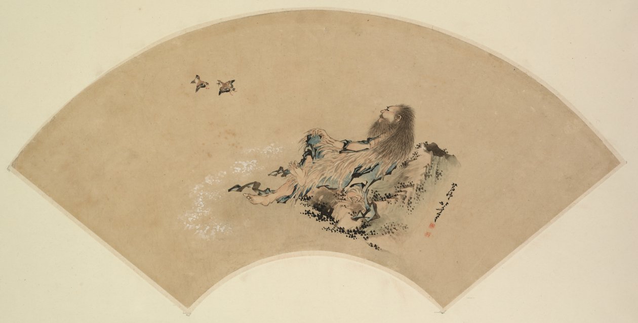 Risshi a tenger mellett Madarakat figyelő, 1700-as évek vége – 1849. alkotó: Katsushika Hokusai