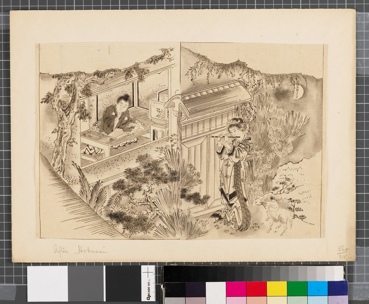 Jelenetek a japán-koreai háborúból, 18. század vége-19. század első fele (tus és tusfesték, papír) alkotó: Katsushika Hokusai