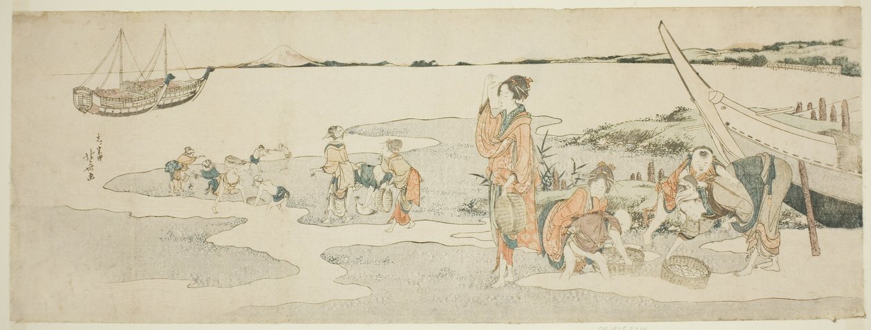 Kagylók gyűjtése alkotó: Katsushika Hokusai