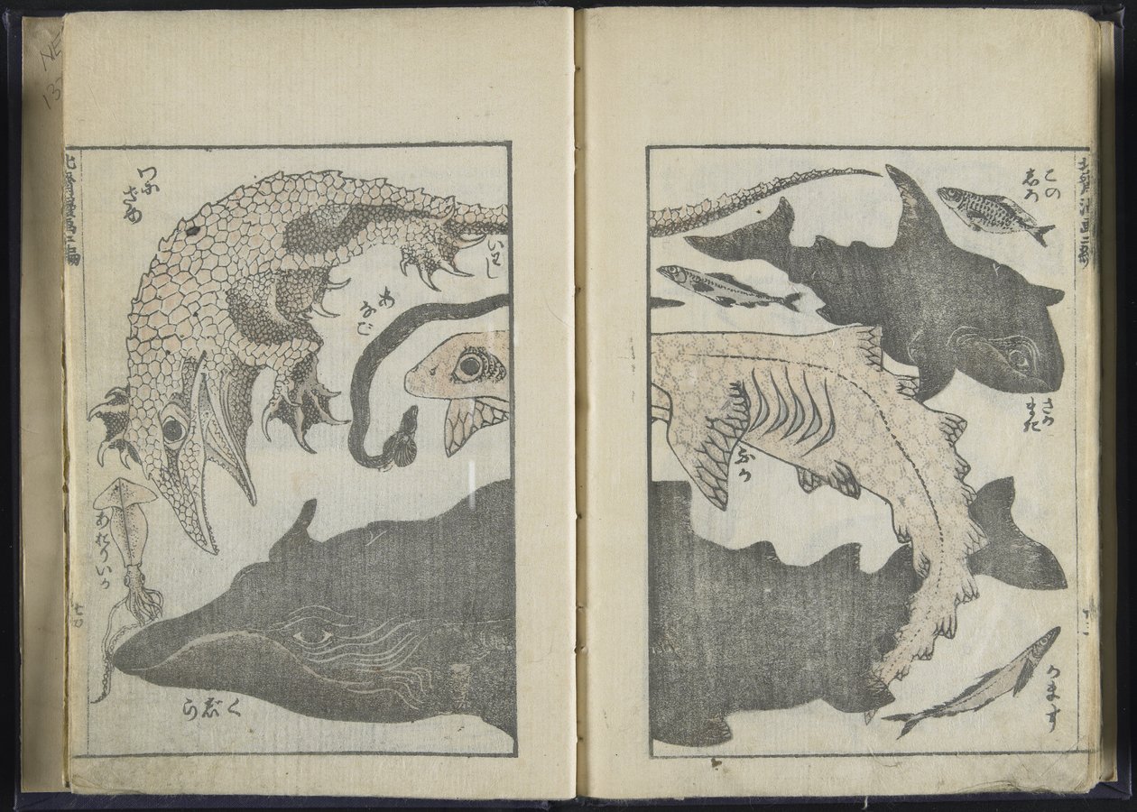 Vázlatfüzet (fanyomat) alkotó: Katsushika Hokusai