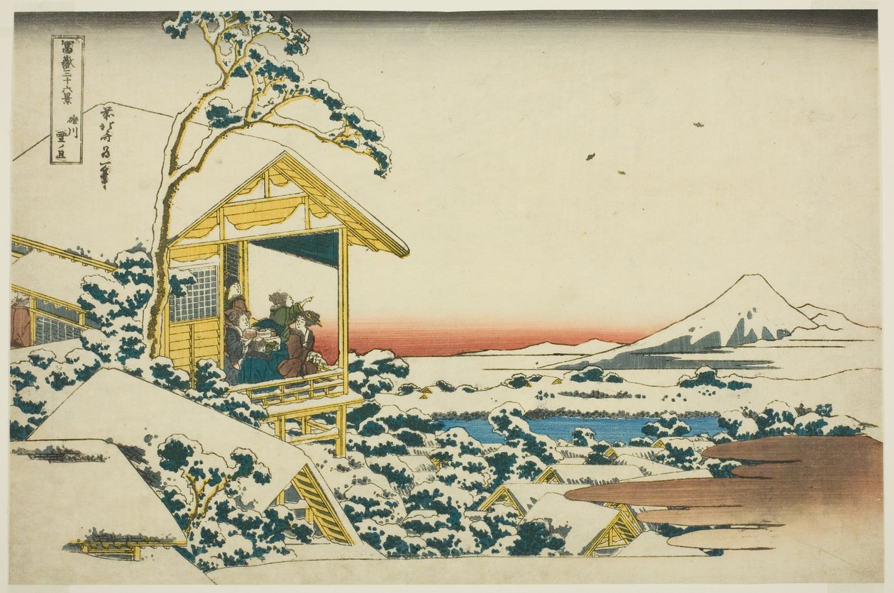 Nincsenek emberek Koishikawáról (Koishikawa Yuki no Ashita), a „Ti rty x view ws of also luck t Fuji (Fugaku Usaju Rokukatsu)” sorozatból. alkotó: Katsushika Hokusai