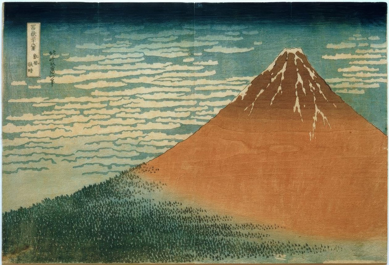 Déli szél és tiszta reggel alkotó: Katsushika Hokusai