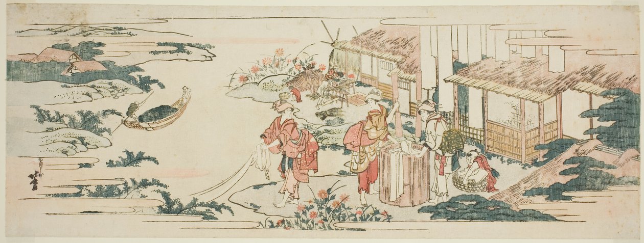 A Chofu Jewel folyó, a hat ékszer folyó egyike (Mu Tamagawa) alkotó: Katsushika Hokusai
