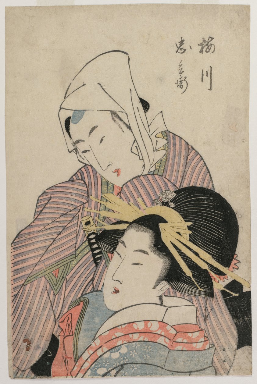 Umegawa és Chubei szerelmesei alkotó: Katsushika Hokusai