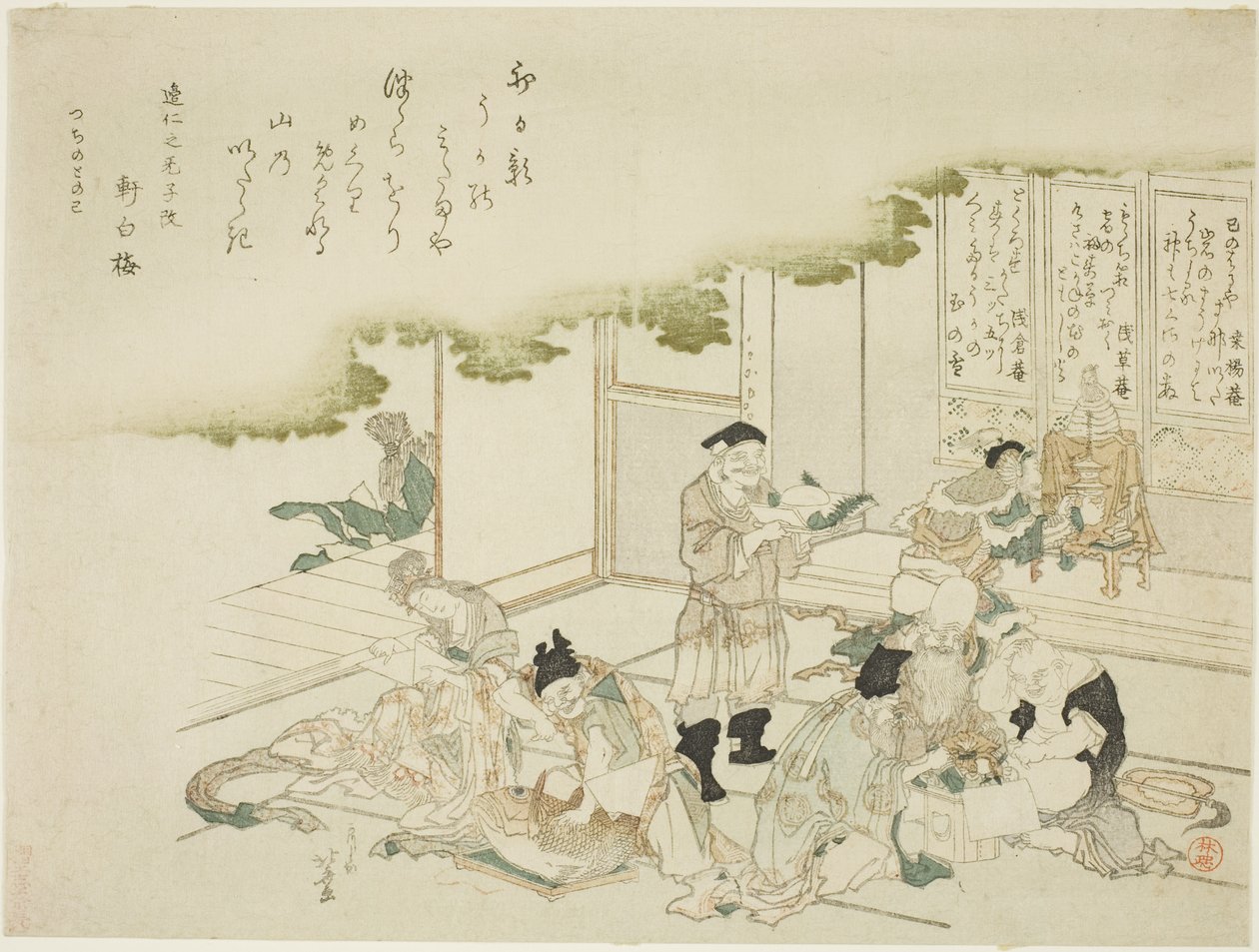 A szerencse hét istene alkotó: Katsushika Hokusai