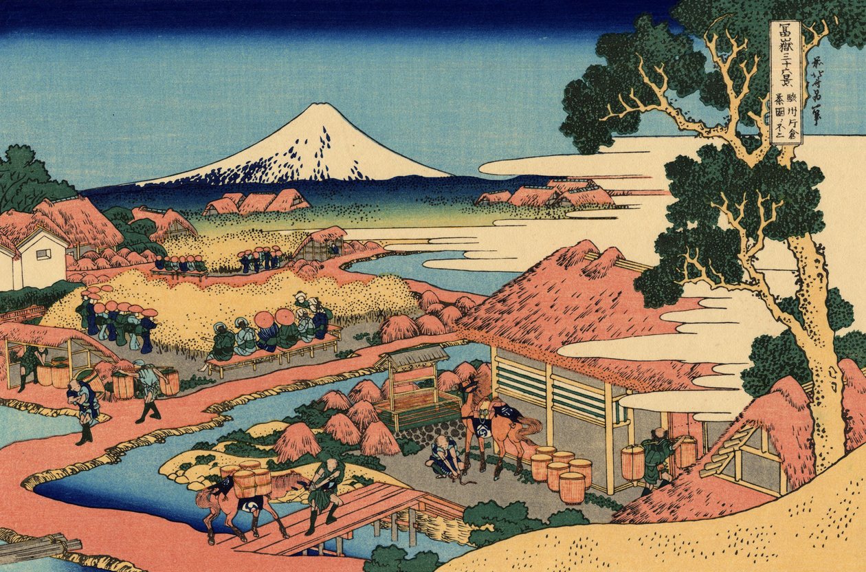 Katakura teaültetvénye Suruga tartományban alkotó: Katsushika Hokusai